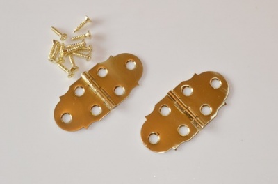 Decorative Solid Brass Strap Hinges (pair)